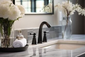 black bathroom vanity