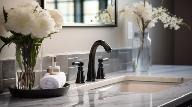 black bathroom vanity